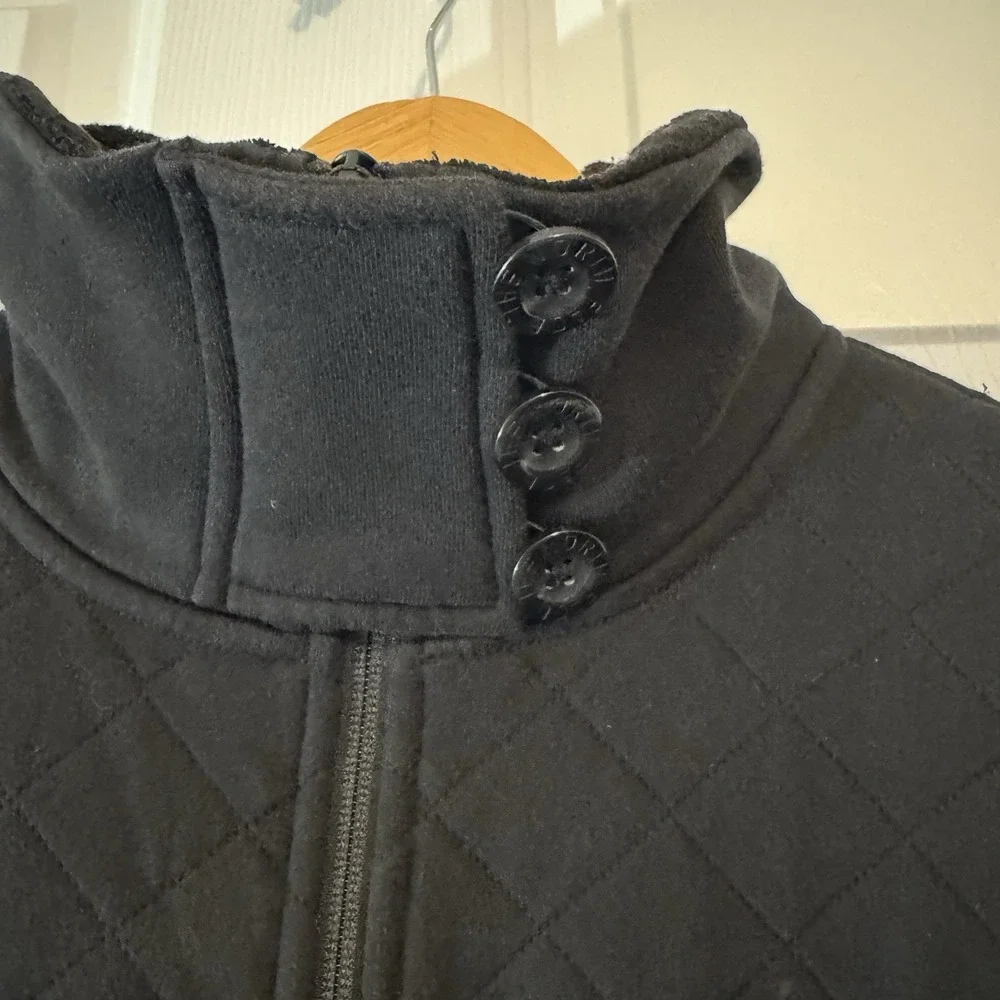 Womens The North Face Carolina Jacket Size Small Quilted‎ Fleece Lined Zip Black